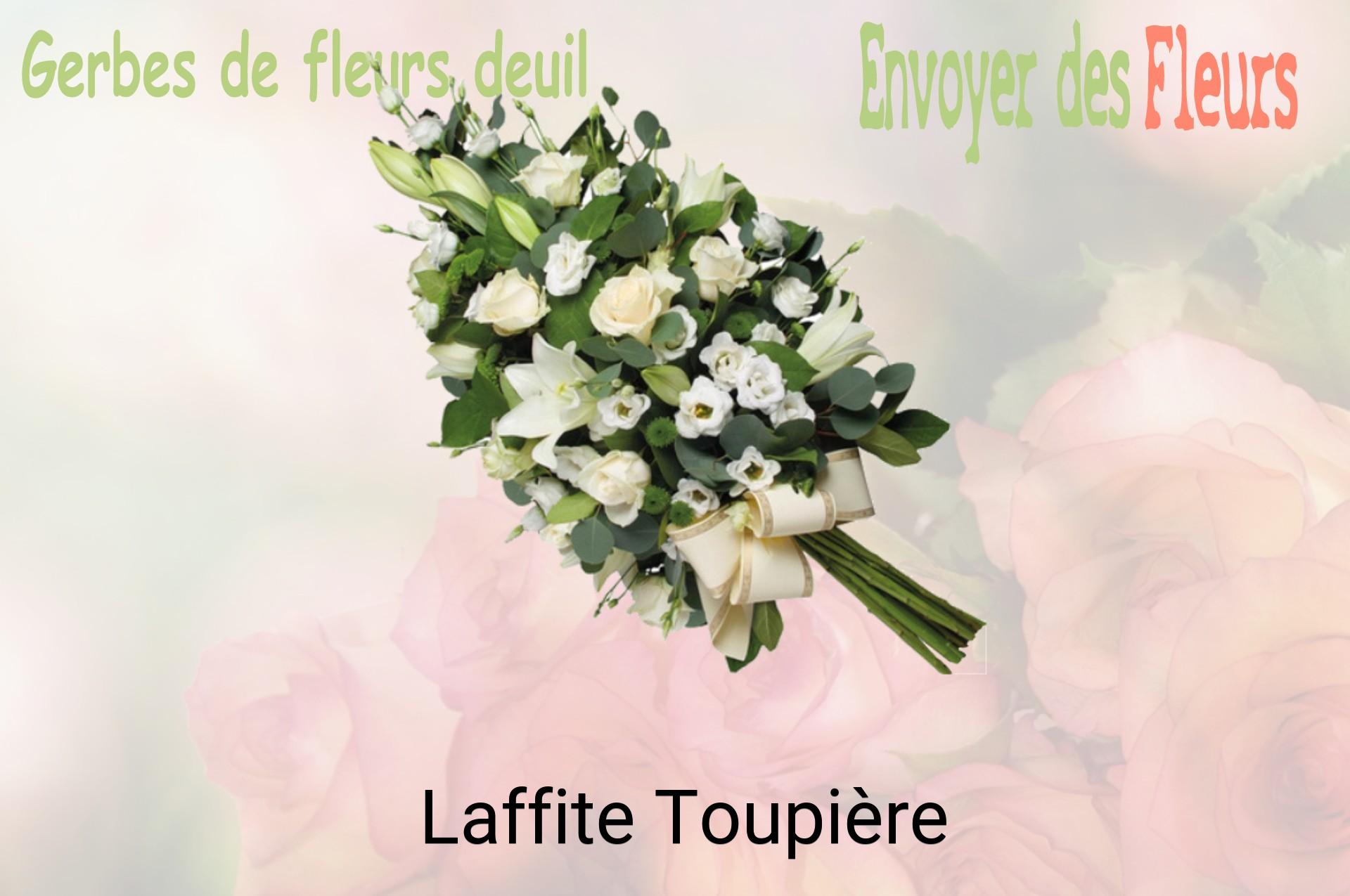 Gerbe de fleurs de deuil livrée à Laffite-Toupière